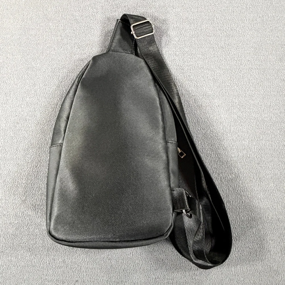 Black Crossbody Sling Bag Mens Womens Chest Pack Travel Shoulder Bag Minimalist